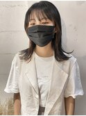 【中澤彩乃】インナーカラーオレンジベージュウルフレイヤー前髪