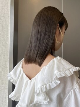 アンバースデー(UNBIRTHDAY) 切りっぱなしストレートシアーグレージュ●10代20代
