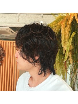 アクセヘアー 町田(acce hair) パーマを活かしたメンズウルフカット