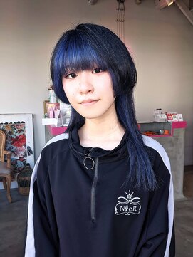 アンゼロ(UNZELO) マッシュウルフ×ホイントカラー:ブルー