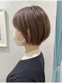イメチェン*すっきりベージュショートボブ【中居】