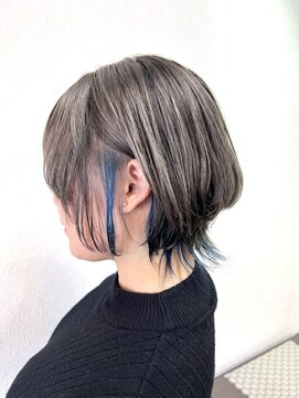 ウィズ(WITH) 透明感カラー　グレージュ　インナーカラー　ウルフ