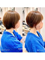 ロンドプロフィール 浦和(Lond profil)&nbsp;Lond.海気　大人丸みショート　Before After