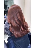 ブリーチなし　ピンクブラウンカラー！【銀座/髪質改善】
