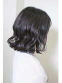 :外はねボブ　:波ウェーブ　:切りっぱなしボブ　:ダークベージュ