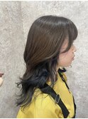 インナーカラー／青系カラー/インナーワンブリーチ