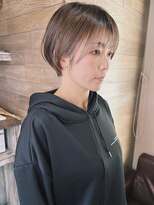 トレヘアー 京都 烏丸(tRe hair)&nbsp;ショートボブ　インナーホワイト