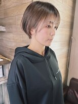 トレヘアー 京都 烏丸(tRe hair) ショートボブ　インナーホワイト