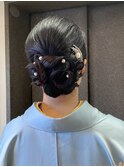 【フワフワしたくない方に】フラワーシニヨン