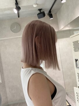 ハイプ(HYPE) 【藤沢横浜】暖色ミルクティーベージュ/結べるボブ/ブリーチ