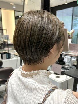 ラボー ノースプラザ店(LA'BO) 【LA'BO三浦】ブリーチなし！丸みショート×オリーブカラー