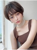30代40代美髪マッシュショートイメチェンオリーブベージュ