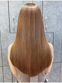 美髪韓国ヘアおくれ毛ロングミルクティー_ba489201