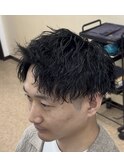 ショート波巻きパーマ