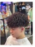 メンズカット+ツイスト＆波巻き&スパイラルパーマ