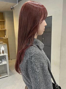 ヘアー アイス ルーチェ(HAIR ICI LUCE) ブリーチなしダブルカラーピンク/落合