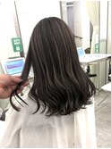 グレージュハイライトカラー/白髪ぼかし