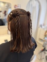 ヘアメイクアンドセットサロン リッコ(Hair make&set salon Ricco)&nbsp;【梅田ヘアセット】ボブハーフアレンジ