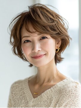 ビフィーノ リルネ(Bifino Rilune) 40歳、軽やかに見せるショートヘア。