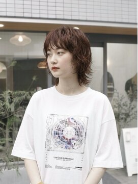 キビト(kibito) 新宿若松河田ウルフショートレイヤーパーマウルフパーマ20代30代