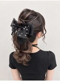 横浜駅/ヘアセット/ヘアメ/ヘアアレンジ/お呼ばれ/ポニーテール