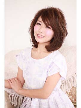 バグズ ヘアデザイン 桔梗が丘店(Baguz HAIR DESIGN) ロマンスフェミニン小顔の似合わせひし形ボブ