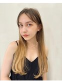 ハイライトカラー　ハイトーンロング