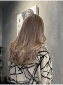 blond color long layer