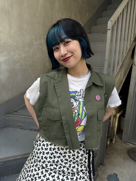 ビビト(bibito) bibito インナーカラー フェイスフレーミング 青 ブルー