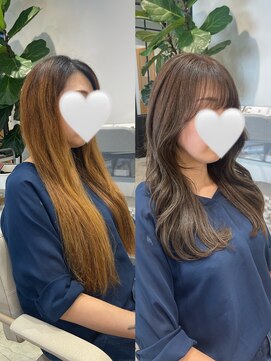 エレノア トーキョー 恵比寿(ELEANOAH TOKYO) 大人可愛いくびれヘア20代30代40代くすみベージュ