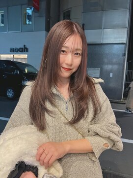 ブリンク(blink) 前髪ありラベンダーグレージュケアカラーブリーチなしレイヤー