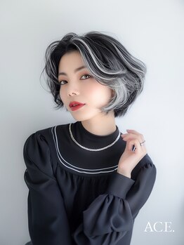 エース(ACE.)の写真/ブリーチ・カラー特化型サロンなので知識は圧倒的に豊富です！最先端のデザインカラーを高いクオリティで♪
