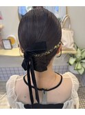 ぴたつるんちゃんタイトシニヨン金箔を添えて