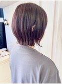 福山市Caary20代30代40代大人暖色ブラウンナチュラルくびれボブ