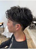 毛流れパーマ