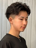 センターパートニュアンスパーマ韓国カルマパーマコンマヘア
