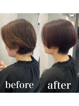 ヘアサロン ドットプラス 町田店(dot. plus) ハンサムショート/ラベンダーブラウン/外ハネボブ/町田