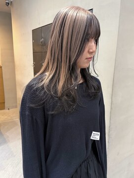 ヘアー アイス ルーチェ(HAIR ICI LUCE) アンブレラカラー/ミルクティーベージュ/ロングウルフ/堀場