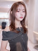 ハバナ 渋谷(HAVANA)&nbsp;ミディアムレイヤーカット×ダークブラウン/前髪カタログ