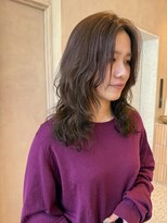 オン キャナルシティ博多前店(on) 【晴音】ミディアムレイヤー/アッシュブラウン/30代
