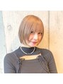 マジコ 原宿(Magico) 柔らかいミルクティーベージュにボブ×顔周りのレイヤーカット