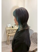 ロッカ(ROCCA)&nbsp;ブルーインナー×ミディウルフオリーブグレー