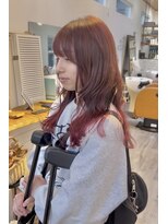 レポ(LEPO)&nbsp;レイヤーと裾ブリーチピンク