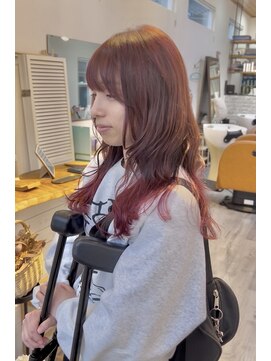 レポ(LEPO) レイヤーと裾ブリーチピンク