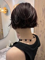 ナヌーク シブヤ(nanuk shibuya)&nbsp;深みレッドミニボブニュアンスパーマヘア