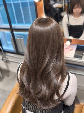 ロンド ルージュ 銀座店(Lond rouge) オリーブグレージュ/ブリーチなし/レイヤーカット/ヘアカラー