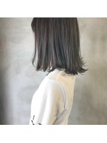 ミント(mint) 暗髪透けるグレー&切りっぱなしボブ♪