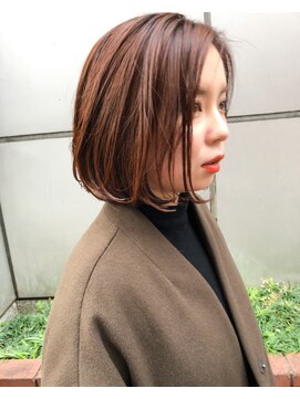 ケンジ ツルヤチョウ(KENJE tsuruyacho) ボブとオレンジベージュ*