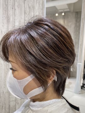 アースエレガンス 田町店(EARTH Elegance) 【脱白髪染め】ショート×ハイライト