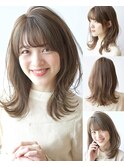 イルミナカラー【アッシュベージュ】×【くびれレイヤー】京佳